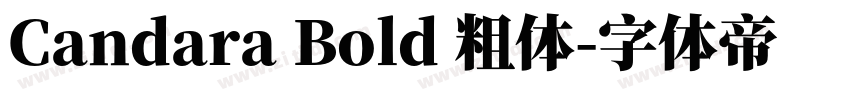 Candara Bold 粗体字体转换